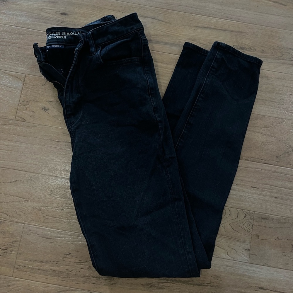 American eagle black jeans- size 8 extra long